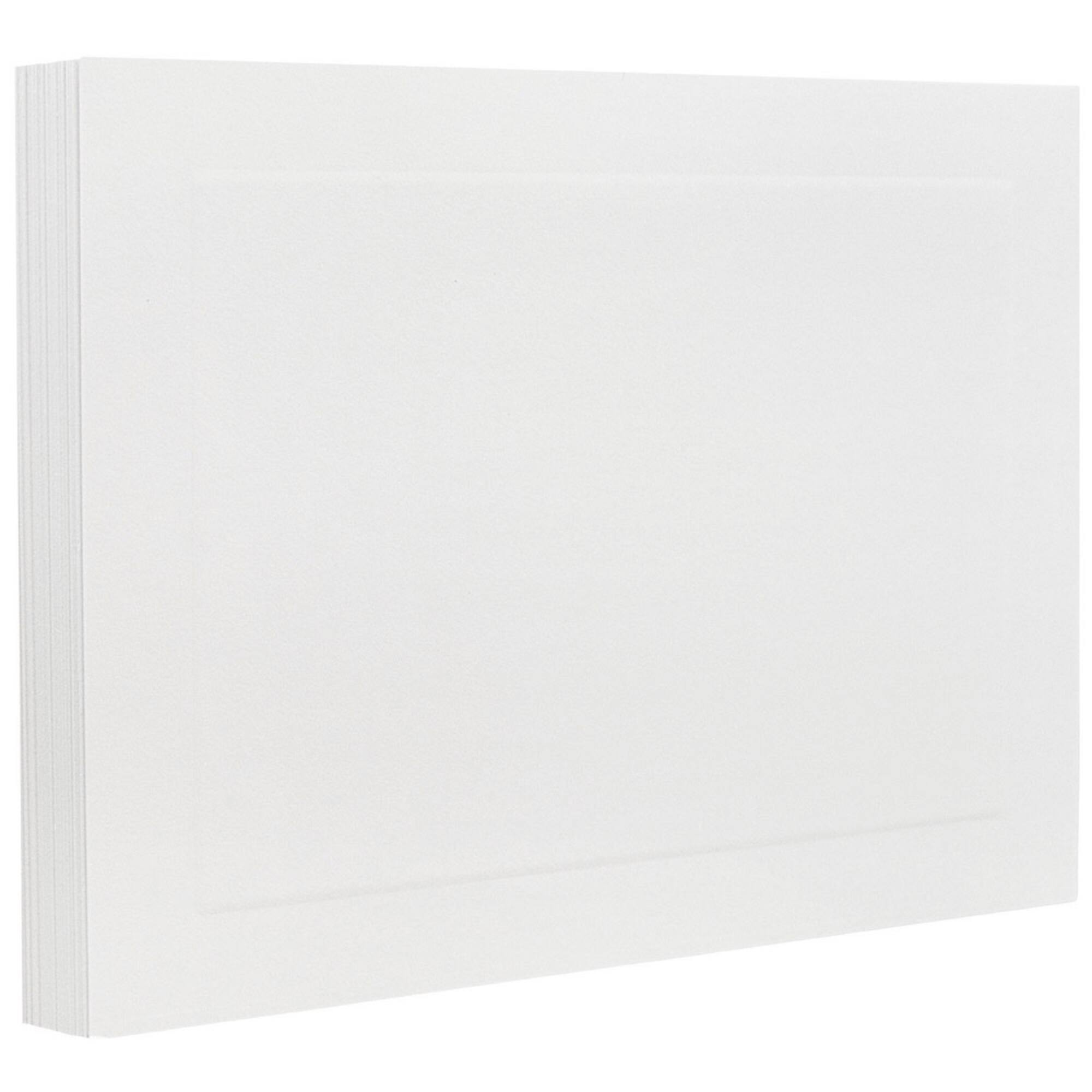 JAM Paper 4.25" x 5.5" White Panel Blank Flat Note Cards